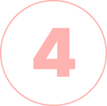 Circular pink border with number four